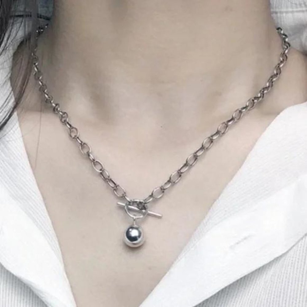 “18” ROUND BEAD 925 STERLING SILVER NECKLACE